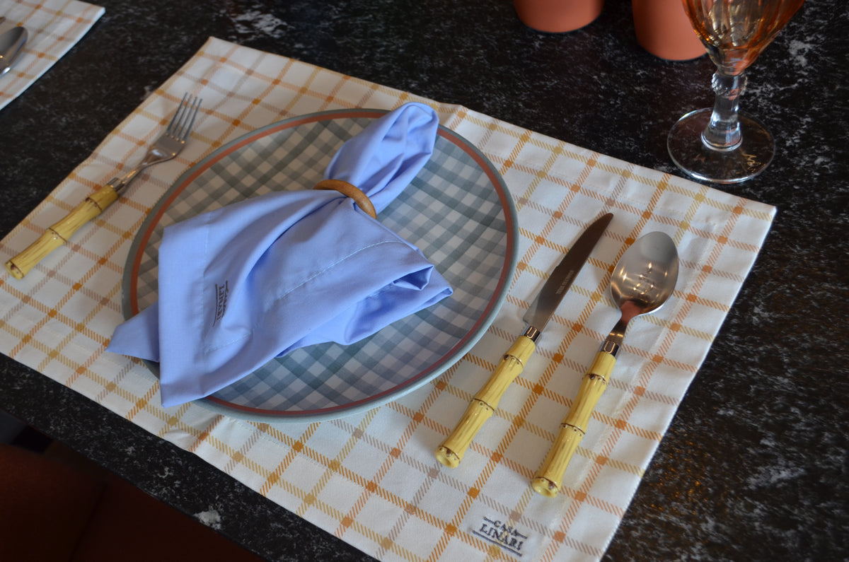Kit Mesa Posta Casa Linari- Azul e Branco