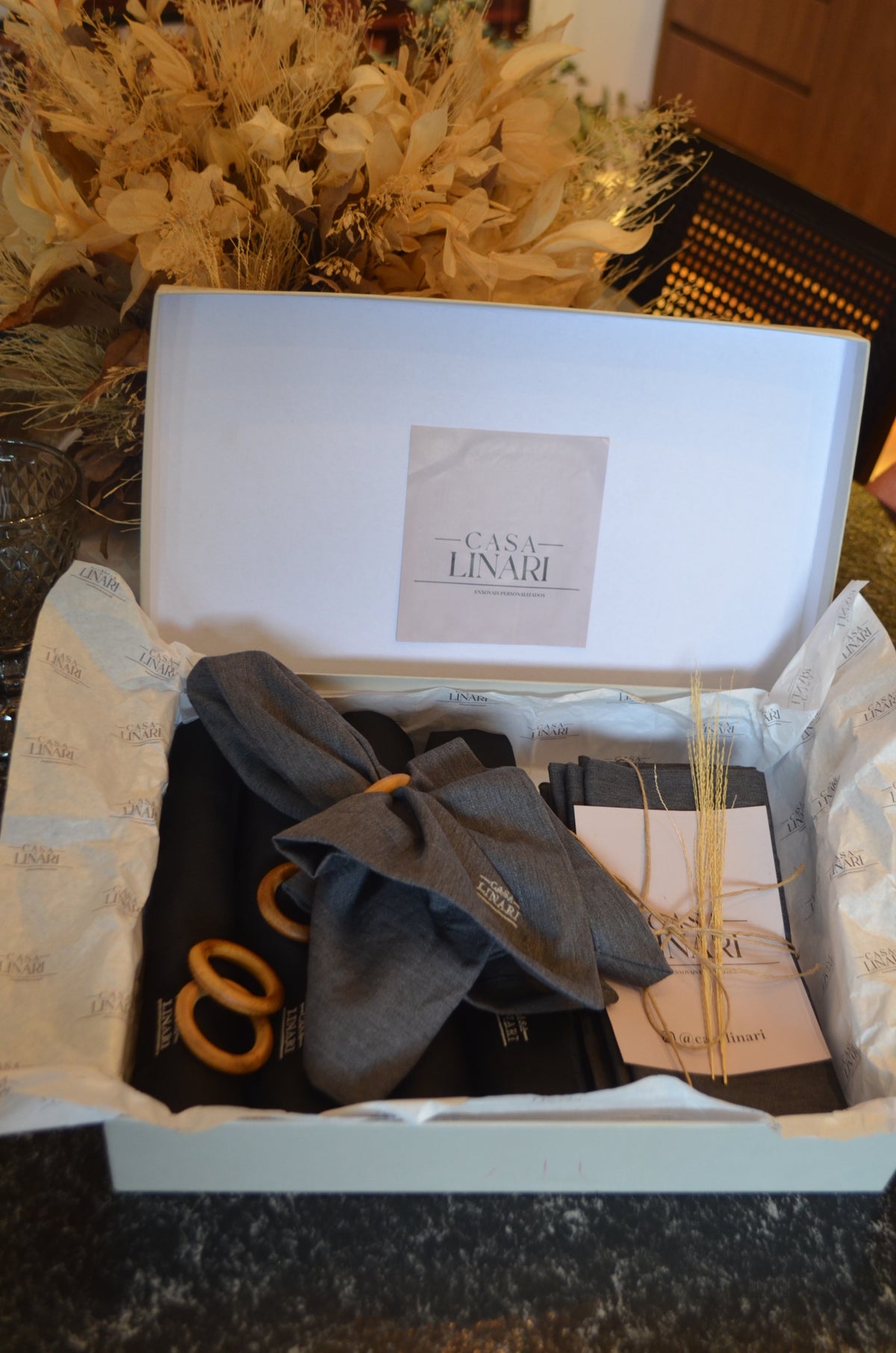 Kit Mesa Posta Premium Guardanapos E Jogo Americano - Preto