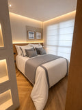 Duvet Casa Linari Cinza - Casal Padrão