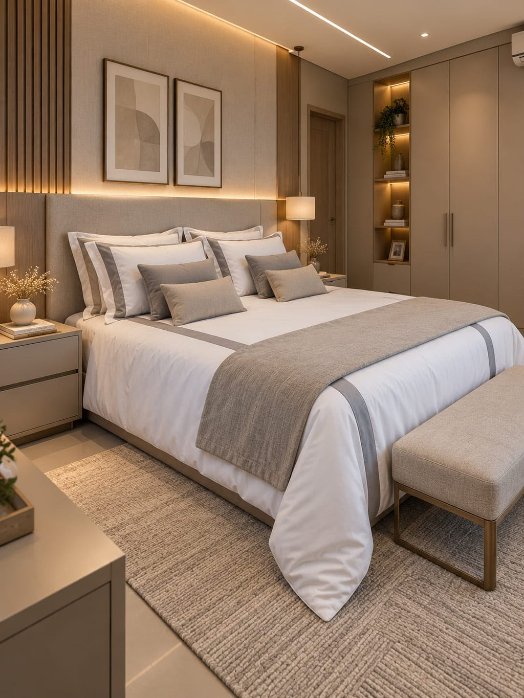 Duvet Casa Linari Cinza - King