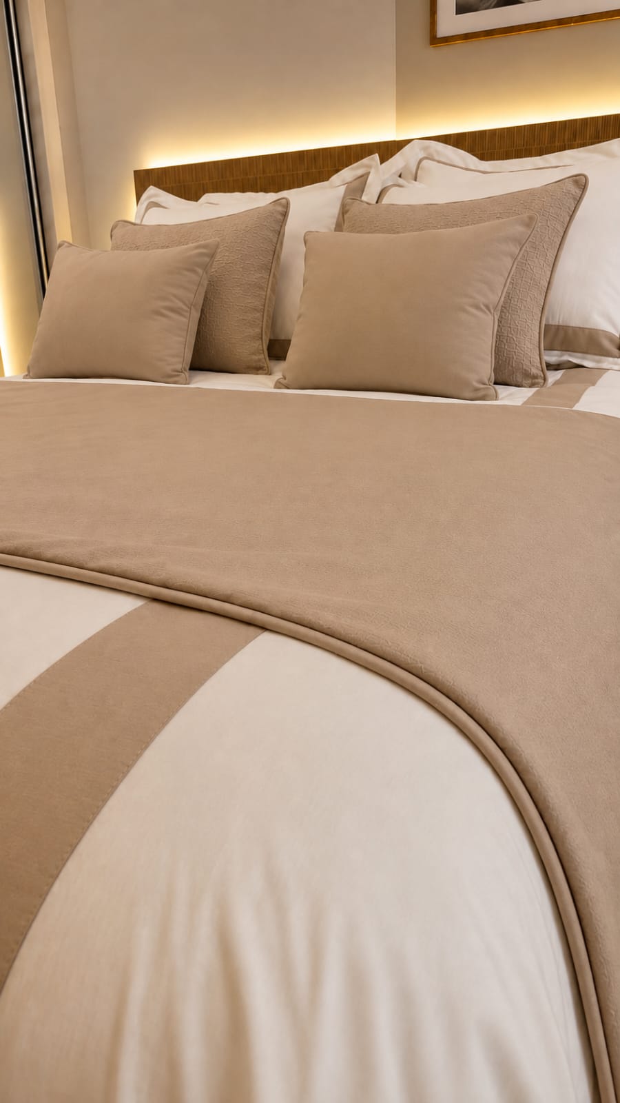 Duvet Casa Linari Bege Cama Queen