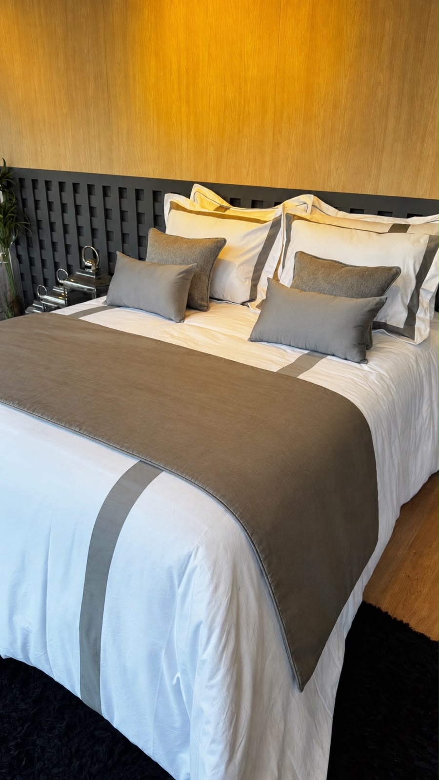 Duvet Casa Linari Cinza - Queen