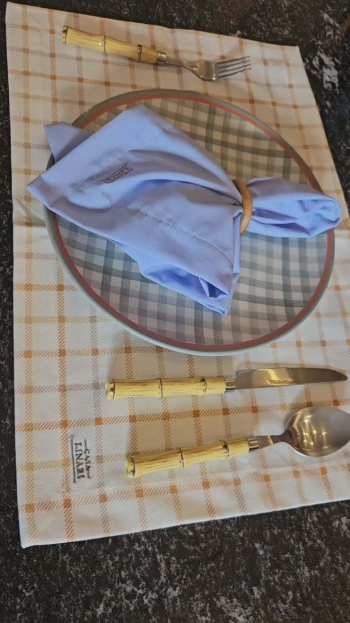 Kit Mesa Posta Casa Linari- Azul e Branco